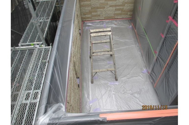 外壁屋根塗装工事の養生