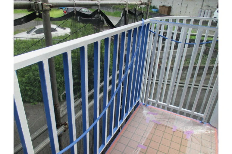 鉄骨階段の塗装工事