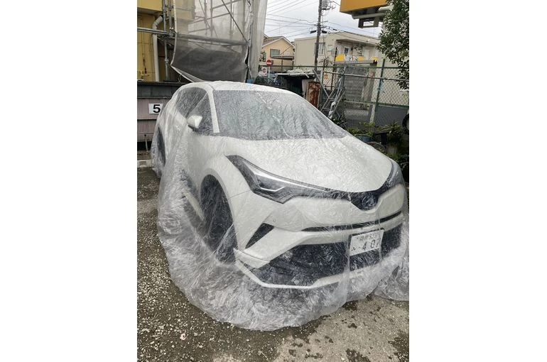 外壁塗装のビニールシート